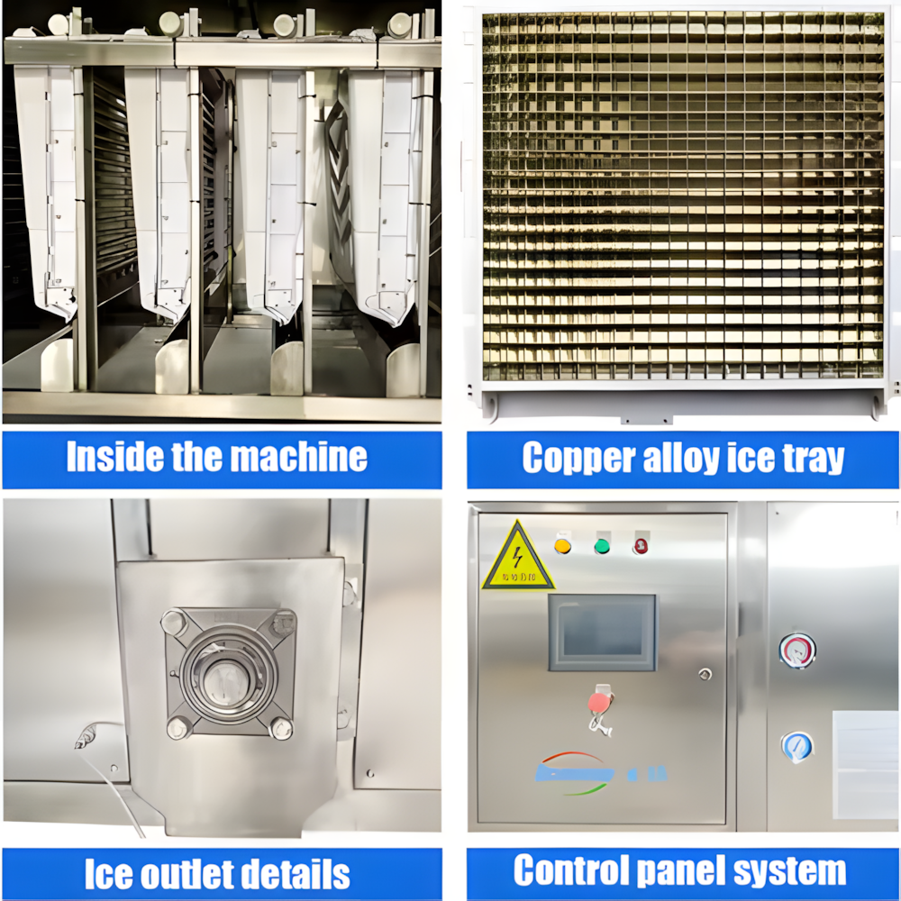 10-Ton Commercial Ice Cube Machine – Automatic & Edible Grade